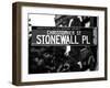 Urban Sign, Christopher Street and Stonewall Place, Greenwich Village District, Manhattan, New York-Philippe Hugonnard-Framed Premium Photographic Print