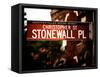 Urban Sign, Christopher Street and Stonewall Place, Greenwich Village District, Manhattan, New York-Philippe Hugonnard-Framed Stretched Canvas