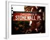 Urban Sign, Christopher Street and Stonewall Place, Greenwich Village District, Manhattan, New York-Philippe Hugonnard-Framed Photographic Print