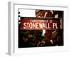 Urban Sign, Christopher Street and Stonewall Place, Greenwich Village District, Manhattan, New York-Philippe Hugonnard-Framed Photographic Print