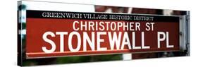 Urban Sign, Christopher Street and Stonewall Place, Greenwich Village, Manhattan, New York-Philippe Hugonnard-Stretched Canvas