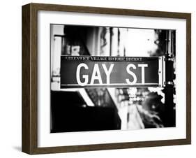 Urban Sign, Gay Street, Greenwich Village District, Manhattan, New York, Old-Philippe Hugonnard-Framed Premium Photographic Print