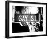 Urban Sign, Gay Street, Greenwich Village District, Manhattan, New York, Old-Philippe Hugonnard-Framed Premium Photographic Print
