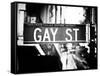 Urban Sign, Gay Street, Greenwich Village District, Manhattan, New York, Old-Philippe Hugonnard-Framed Stretched Canvas