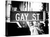 Urban Sign, Gay Street, Greenwich Village District, Manhattan, New York, Old-Philippe Hugonnard-Stretched Canvas