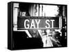 Urban Sign, Gay Street, Greenwich Village District, Manhattan, New York, Old-Philippe Hugonnard-Framed Stretched Canvas