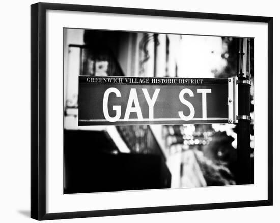 Urban Sign, Gay Street, Greenwich Village District, Manhattan, New York, Old-Philippe Hugonnard-Framed Photographic Print