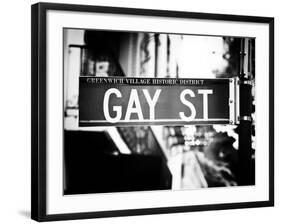 Urban Sign, Gay Street, Greenwich Village District, Manhattan, New York, Old-Philippe Hugonnard-Framed Photographic Print