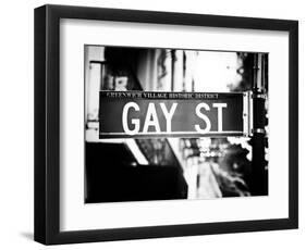 Urban Sign, Gay Street, Greenwich Village District, Manhattan, New York, Old-Philippe Hugonnard-Framed Photographic Print