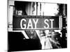 Urban Sign, Gay Street, Greenwich Village District, Manhattan, New York, Old-Philippe Hugonnard-Mounted Photographic Print