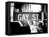 Urban Sign, Gay Street, Greenwich Village District, Manhattan, New York, Old-Philippe Hugonnard-Framed Stretched Canvas