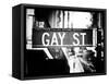 Urban Sign, Gay Street, Greenwich Village District, Manhattan, New York, Old-Philippe Hugonnard-Framed Stretched Canvas