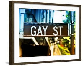 Urban Sign, Gay Street, Greenwich Village District, Manhattan, New York, USA, Colors Photography-Philippe Hugonnard-Framed Photographic Print