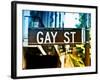 Urban Sign, Gay Street, Greenwich Village District, Manhattan, New York, USA, Colors Photography-Philippe Hugonnard-Framed Photographic Print