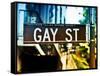 Urban Sign, Gay Street, Greenwich Village District, Manhattan, New York, USA, Colors Photography-Philippe Hugonnard-Framed Stretched Canvas