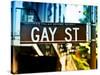 Urban Sign, Gay Street, Greenwich Village District, Manhattan, New York, USA, Colors Photography-Philippe Hugonnard-Stretched Canvas