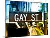 Urban Sign, Gay Street, Greenwich Village District, Manhattan, New York, USA, Colors Photography-Philippe Hugonnard-Mounted Photographic Print