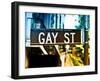 Urban Sign, Gay Street, Greenwich Village District, Manhattan, New York, USA, Colors Photography-Philippe Hugonnard-Framed Premium Photographic Print
