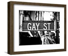 Urban Sign, Gay Street, Greenwich Village District, Manhattan, New York, USA-Philippe Hugonnard-Framed Photographic Print