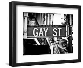 Urban Sign, Gay Street, Greenwich Village District, Manhattan, New York, USA-Philippe Hugonnard-Framed Photographic Print