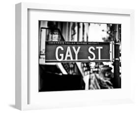 Urban Sign, Gay Street, Greenwich Village District, Manhattan, New York, USA-Philippe Hugonnard-Framed Photographic Print