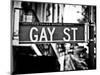 Urban Sign, Gay Street, Greenwich Village District, Manhattan, New York, USA-Philippe Hugonnard-Mounted Photographic Print