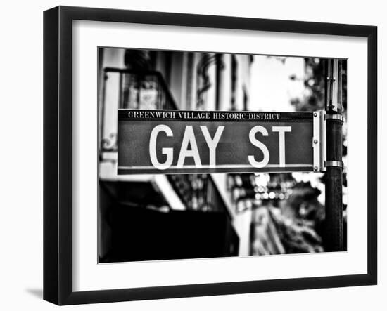 Urban Sign, Gay Street, Greenwich Village District, Manhattan, New York, USA-Philippe Hugonnard-Framed Premium Photographic Print