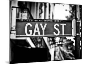 Urban Sign, Gay Street, Greenwich Village District, Manhattan, New York, USA-Philippe Hugonnard-Mounted Premium Photographic Print