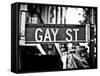 Urban Sign, Gay Street, Greenwich Village District, Manhattan, New York, USA-Philippe Hugonnard-Framed Stretched Canvas