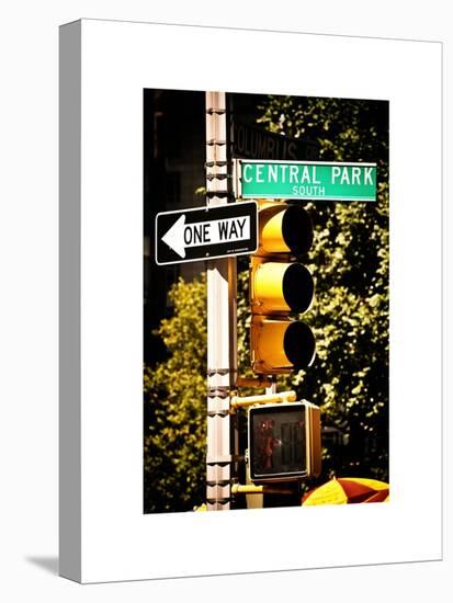 Urban Signs, Central Park, Manhattan, New York, United States, White Frame, Full Size Photography-Philippe Hugonnard-Stretched Canvas