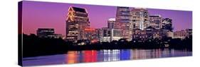 Urban Skyline at Night, Austin, Texas, USA-null-Stretched Canvas