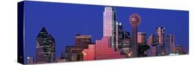 Urban Skyline at Night, Dallas, Texas, USA-null-Stretched Canvas