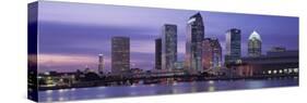 Urban Skyline at Night, Tampa, Florida, USA-null-Stretched Canvas