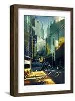 urban skyscrapers-null-Framed Art Print