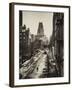 Urban Snowy Winter Landscape with Views over a Fire Escape in Facade of Building-Philippe Hugonnard-Framed Photographic Print