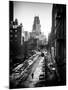 Urban Snowy Winter Landscape with Views over a Fire Escape in Facade of Building-Philippe Hugonnard-Mounted Photographic Print