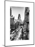 Urban Snowy Winter Landscape with Views over a Fire Escape in Facade of Building-Philippe Hugonnard-Mounted Art Print