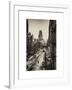 Urban Snowy Winter Landscape with Views over a Fire Escape in Facade of Building-Philippe Hugonnard-Framed Art Print