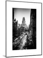 Urban Snowy Winter Landscape with Views over a Fire Escape in Facade of Building-Philippe Hugonnard-Mounted Art Print