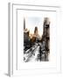 Urban Snowy Winter Landscape with Views over a Fire Escape in Facade of Building-Philippe Hugonnard-Framed Art Print