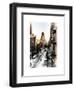 Urban Snowy Winter Landscape with Views over a Fire Escape in Facade of Building-Philippe Hugonnard-Framed Art Print