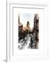 Urban Snowy Winter Landscape with Views over a Fire Escape in Facade of Building-Philippe Hugonnard-Framed Art Print