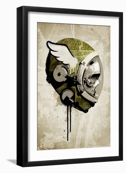 Urban Spaceman-Hidden Moves-Framed Art Print