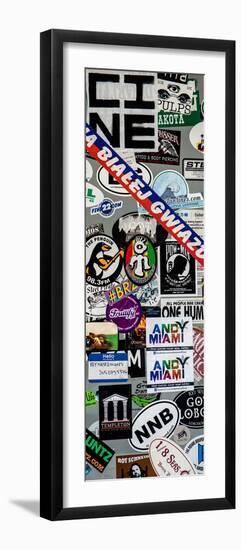 Urban Stickers - Street Art US - Key West - Miami-Philippe Hugonnard-Framed Photographic Print