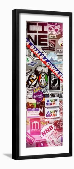 Urban Stickers - Street Art US - Key West - Miami-Philippe Hugonnard-Framed Premium Photographic Print