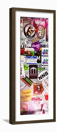 Urban Stickers - Street Art US - Key West - Miami-Philippe Hugonnard-Framed Photographic Print