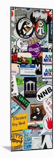 Urban Stickers - Street Art US - Key West - Miami-Philippe Hugonnard-Mounted Photographic Print