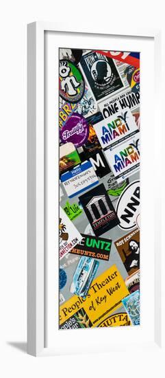 Urban Stickers - Street Art US - Key West - Miami-Philippe Hugonnard-Framed Photographic Print