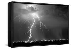 Urban Storm BW-Douglas Taylor-Framed Stretched Canvas