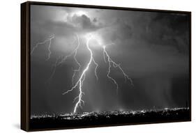 Urban Storm BW-Douglas Taylor-Framed Stretched Canvas